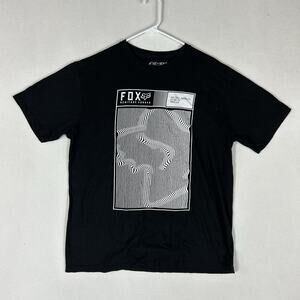 Fox Racing Classic Short Sleeve T-Shirt Men's Size Large Graphic Print Tee Black